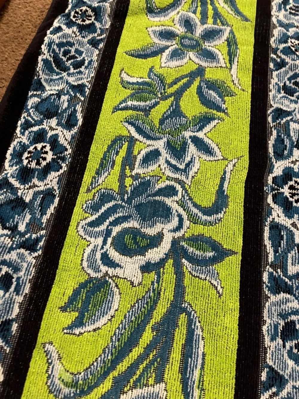 Vintage 70’s Fieldcrest Retro Floral Set Of 2 Towels